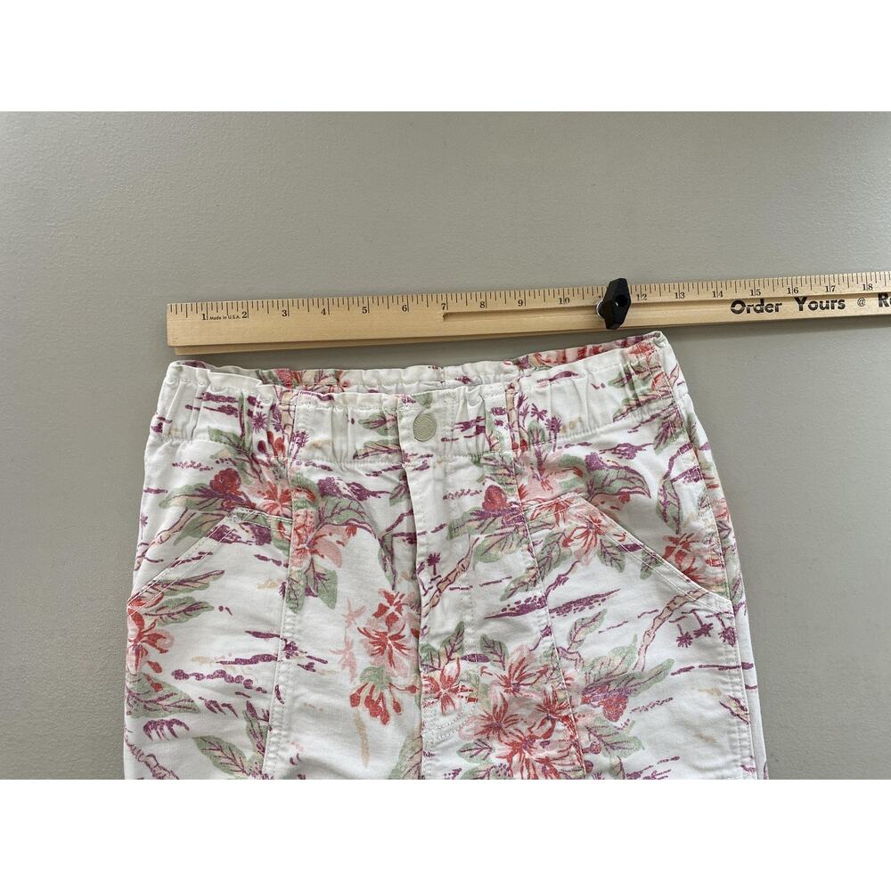 Mother Pants Womens 28 Aloha Floral The Springy Ankle Elastic Waist Cargo Beige - Picture 5 of 16